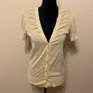 ❤️2 for $10 LOFT Short Sleeve Light Tan Cardigan